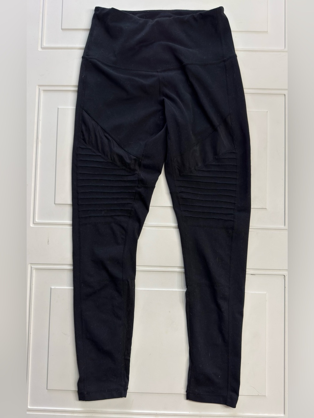 Zella Women’s Sz S Black Moto Mesh Leggings Workout Pants Yoga